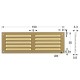 DOUBLE AIR VENTILATION GRILLE COVER 5x15cm / GOLD